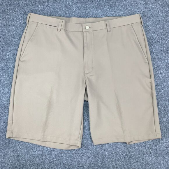 Ben Hogan Performance Golf Shorts Mens 40 Straw Flat Front Moisture Wick Chino - Picture 2 of 16